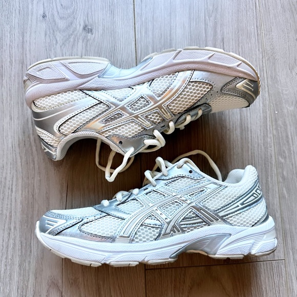 !!! LIKE NEW ASICS Gel-1130 Cream Pure Silver White Sneakers Runner Lifestyl… - Picture 6 of 8